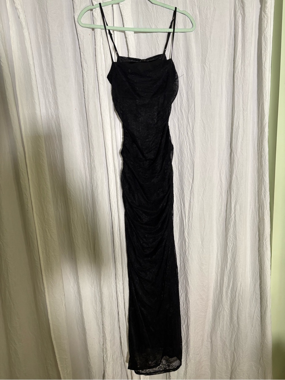 AFRM Black Maxi Slip Dress with Spaghetti Straps